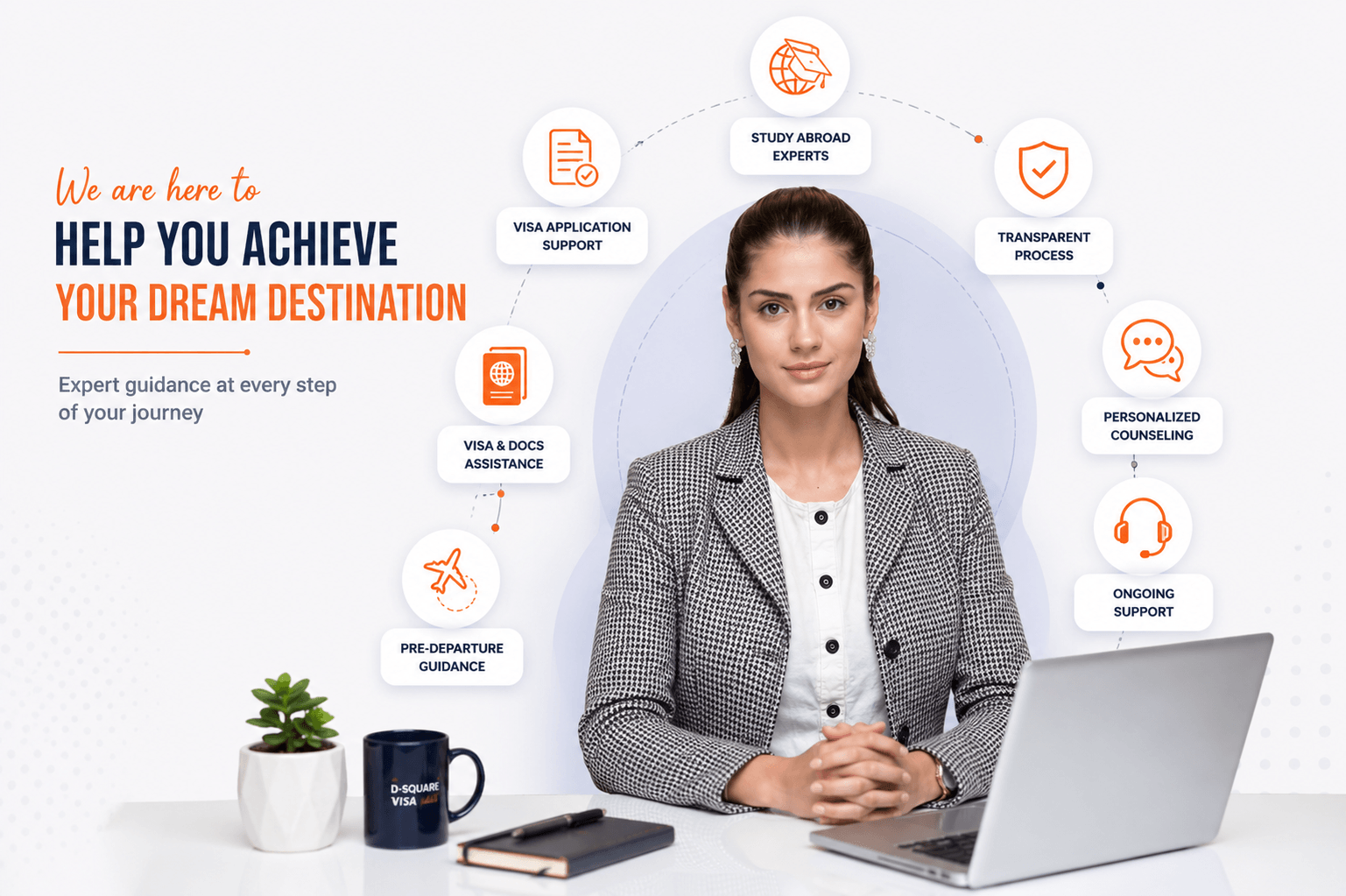 We are here to help you achieve your dream destination — D-Square Visa