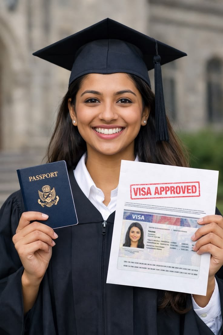 Student preparing documents for a Canada study visa application